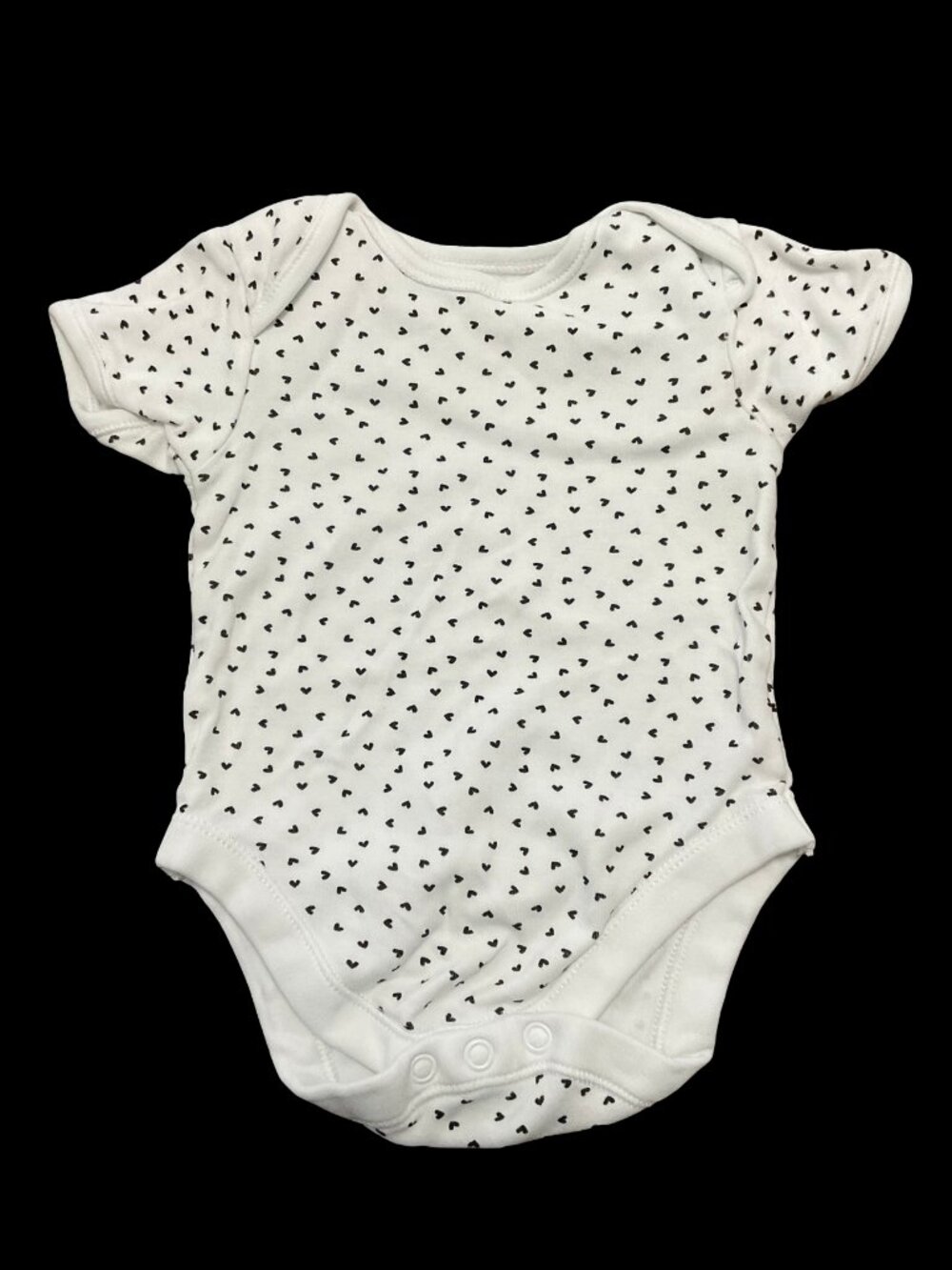 🌻10/$25 - White/Black Heart Print Onesie